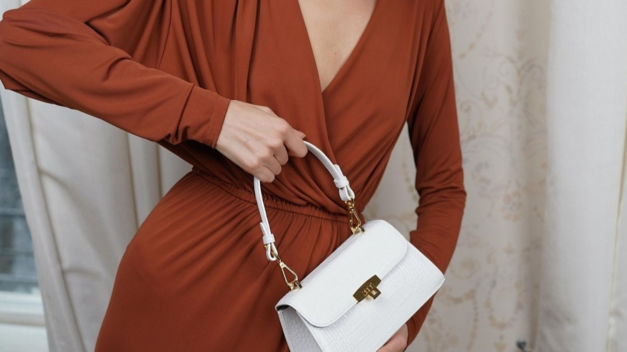 CHARLOT petit bag white croco